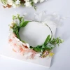 Handcrafted pink peony headband, Bohemian faux flower sweet garland headband Application Scenario